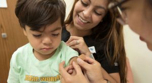 Child getting vaccinated