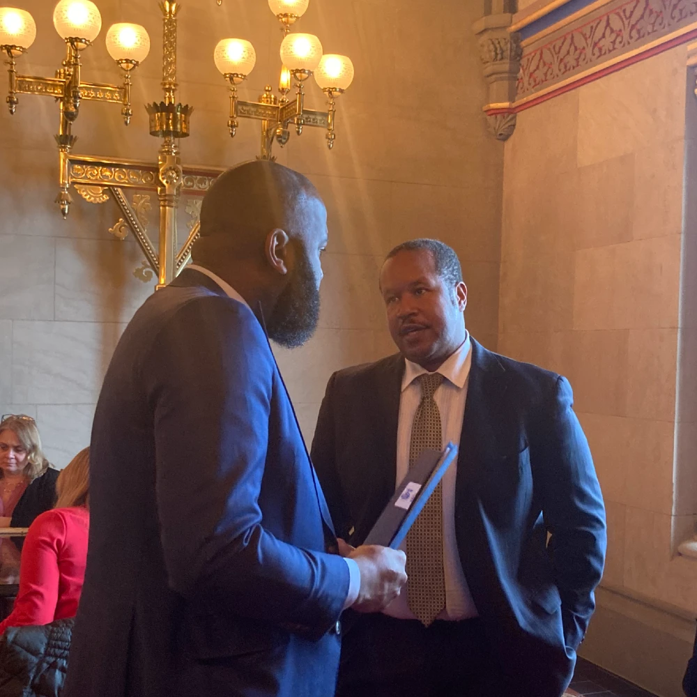 Pernell with Assembly Member Brian Cunningham